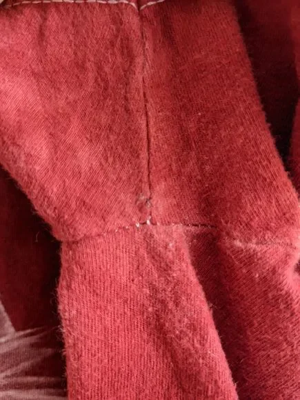 Men's Red T-Shirt Size Approx Small S Tie Dye Horse USA Flag Top Stars & Stripes - Picture 7 of 7